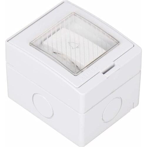 White Industry Outdoor waterproof push button power switch PC flame retardant surface mounted wall doorbell switch 20A 250V