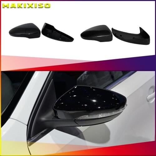 Black Side Wing Mirror Cover for VW Golf 7.5 MK7 7 GTD R GTI 6 Passat B7 CC Scirocco E-GOLF Polo 6R 6C MK6 Cap for Jetta 6 MKVI