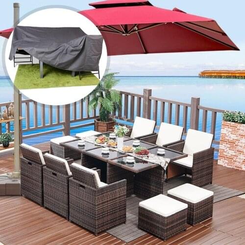 Black Waterproof Outdoor Patio Garden Furniture Covers Rain Snow Chair covers for Sofa Table Chair Dust Proof Cover242*162*100cm