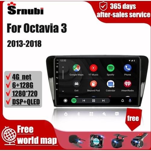 For Skoda Octavia 3 A7 2013-2018 Android 2 Din Car Stereo audio Radio Multimedia Video Touch Screen Speakers MP5 DVD accessories