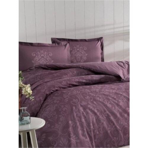 Antico Double Personality Duvet Cover Set Damson for All Season Use