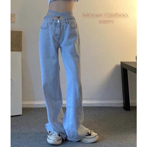 2021 streetwear Womens pants boyfriend wide leg jeans for women mom denim mujer baggy jeans woman high waist summer large size