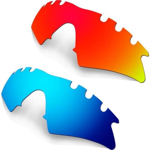 HKUCO Red/Blue 2 Pairs Polarized Replacement Lenses For M Frame Sweep-Vented Sunglasses Increase Clarity