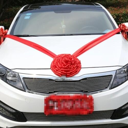 Artificial Flowers Arrangement Wedding Car Decoration Suit Ribbon Flower Table Centerpieces Wedding Garland Set Wreath