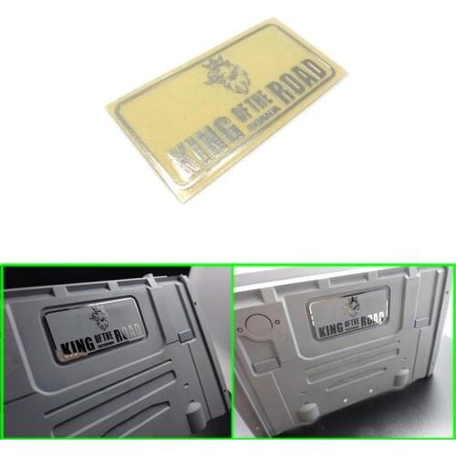 King of The Road with Metal Stickers for Cab Windows for 1/14 Tamiya RC Truck Trailer Tipper Scania Car Diy Parts