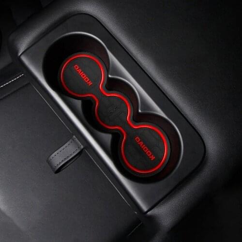 13PCS/Set Auto Door Groove Mat Anti-Slip Rubber Gate Slot Cup Pad For Skoda Kodiaq 2017 2018 Car Interior Decoration Accessories