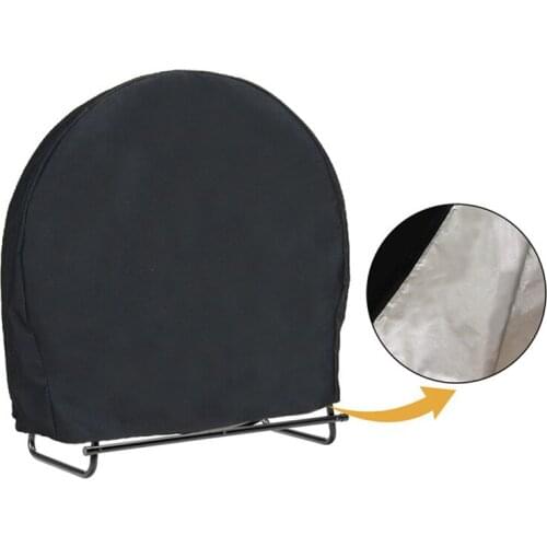 Round Firewood Frame Dust Cover Oxford Cloth Outdoor Portable Waterproof Durable Weather Resistant Home Firewood Cover UD88