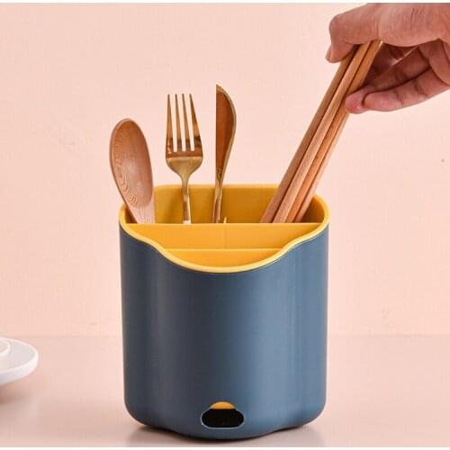 M5TF Kitchen Multifunctional Knief Chopstick Storage Rack Bathroom Free Perforation Wall-mounted Drain Plastic Storage Cup