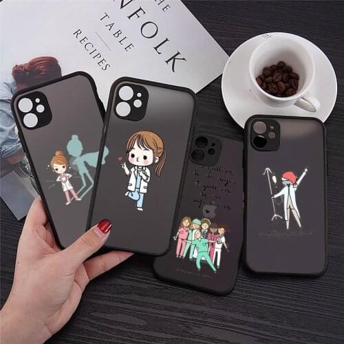Medicine Doctor Nurse Phone Cases matte transparent For iphone 7 8 11 12 plus mini x xs xr pro max cover