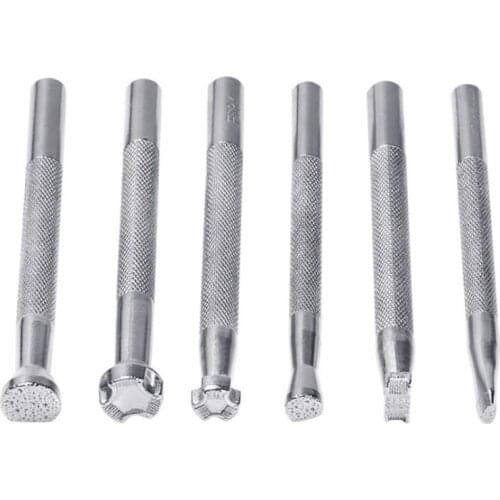 6 Pcs Leather Stamping Printing Tools Kit Suitable for Beginners and Professionals Craft Man Professional Alloy