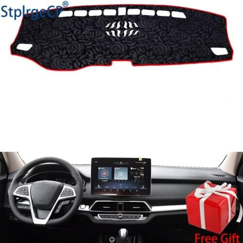 Latest Rose Pattern Non-slip Car Dashboard Cover Dash Mat Pad DashMat ANti-UV Car Sticker for BYD SONG DM 2019 Car Styling