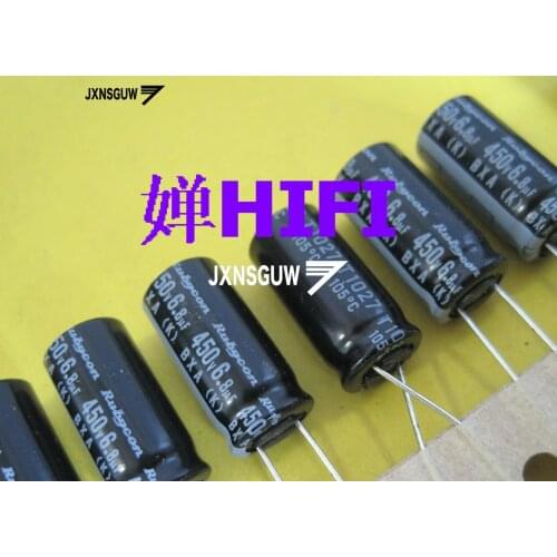 20PCS NEW RUBYCON BXA 450V6.8UF 10X20MM Aluminum electrolytic capacitors 6.8uF/450v 105 degrees 6.8UF 450V