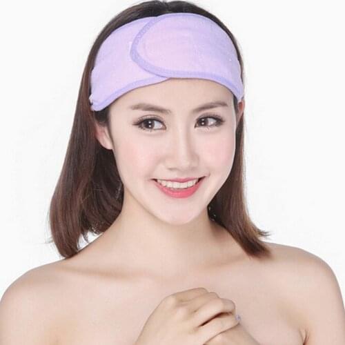 New Pink Spa Bath Shower Make Up Accessories Cosmetic Headband Wash Face Hair Band for women