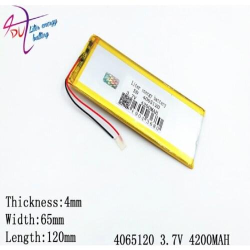 Polymer battery 4200MAH 3.7V 4065120 smart home MP3 speakers Li-ion battery for dvr,GPS,mp3,mp4,cell phone,speak
