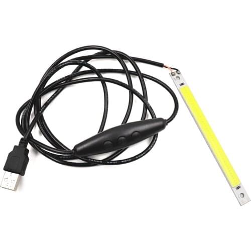 Button AA Battery USB Powered Dimmable COB Strip LED Light 3V 3.7V 5V LED Lamp 5W with Dimmer for DIY Decoration Lighting Bulbs