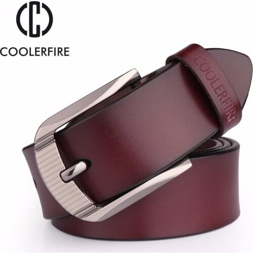 New Men Belts Genuine Leather Pin Buckle Vintage High Quality Belts for Men Fashion Deigner Classic Strap HQ057