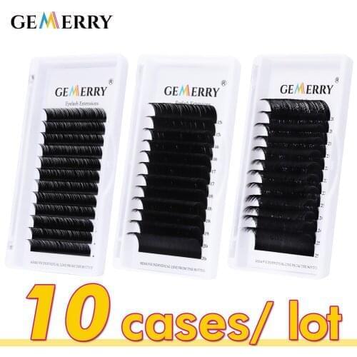 16Lines Individual Eyelash Extension Faux Mink False Eyelashes Supplies HandMade Korea Silk For Eye Makeup Classic Lash
