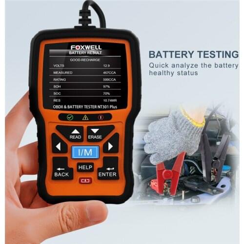 NT301 PLUS CANOBDII/EOBD Reader Car Engine Tester, Car Battery Test