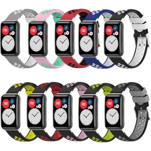 Sport Colorful Wrist Strap For Huawei Watch Fit Smart Watch Band Replacement Bracelet For Huawei Fit Silicone Wristband