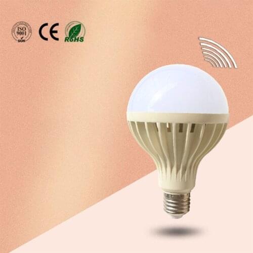 LED Sound and Light Control Bulb Sound and Light Control One Bulb Corridor Corridor Professional Lamp Use Garden Highway Square