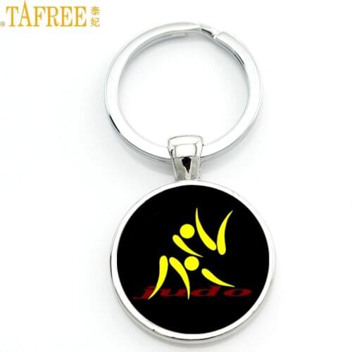 TAFREE Brand simple design Judo Karate sports keychain high quality handmade women men fashion key chain ring jewelry gift SP589