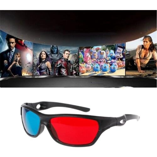 Universal White Frame Red Blue Anaglyph 3D Glasses For Movie Game DVD Video TV
