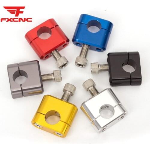 CNC Motorcycle Universal HandleBar Handle Fat Bar Risers Mount Clamp Adaptor 22mm 28mm For Pit Dirt Bike Racing Accessories ATV