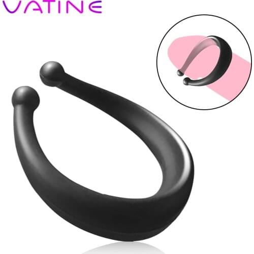 VATINE Male Foreskin Corrector Daily/Night Cock Ring Penis Ring Silicone Delay Ejaculation Sex Toys for Men Male 2PCS/Set