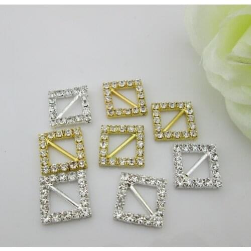 10pcs square rhinestone buckle for wedding invitation card