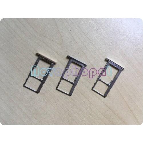 Novaphopat For Meizu M5S M612 SIM Card Tray Holder Micro SD Slot Socket Adapter Replacement ; 10pcs/lot