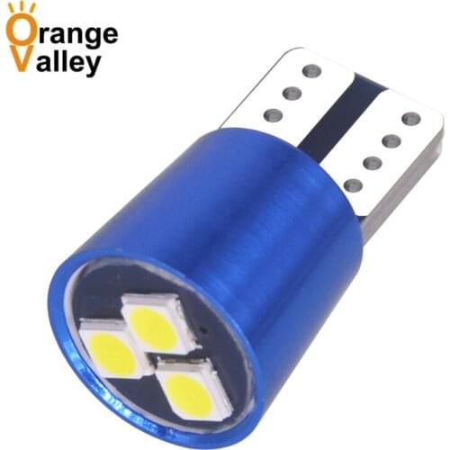 100PCS Car T10 LED 168 W5W 3 SMD 194 Auto 3030 LED Interior Light plate Dome Reading Lamp Clearance Light DC 12V