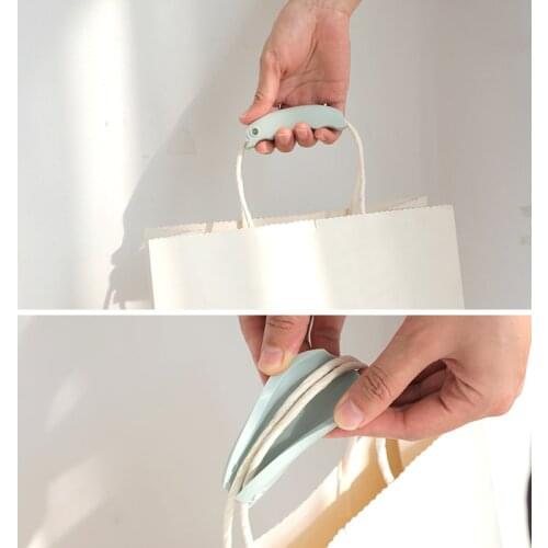 3pcs Silicone Portable Vegetable Device Labor Saving Shopping Bag Carry Holder with keyhole Handle Comfortable Grip Protect Hand