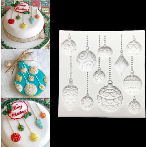 3D Silicone Christmas Series Fondant Cake Chocolate Candy Jello Silicone Decorating Mould Tools