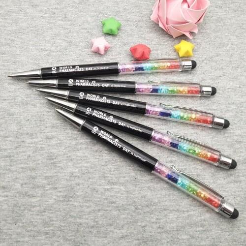 50pcs wedding gifts for bridesma nice rainbow stylus pens custom free with wedding date/name special for wedding anniversary