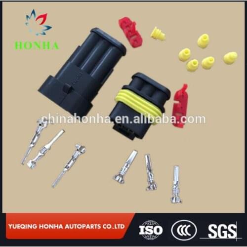 FREE SHIPPING 100 pcs 3 Pin Way Waterproof Electrical Wire automotive Connector Plug for car DJ7031-1.5-11/21