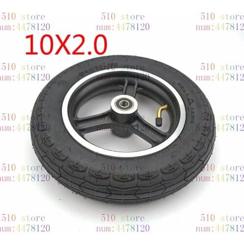 Free shipping 10x2 inner and outer tire aluminum rims hub for 10inch electric scooter balancing car wheel ATV Quad Go Kart