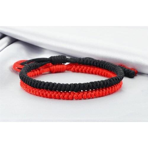2pc Bracelets&Bangles For Women Men Handmade Braided Knots Rope Adjustable Lucky Tibetan Buddhist Bracelet Fashion Jewelry Gifts