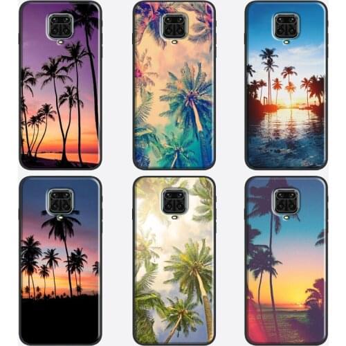 Sunset palm trees Cover For Xiaomi Redmi Note 10 Pro Note 9 Pro Note 8 Pro K40 8T 9S 9A 9C 9T 9 Phone Case