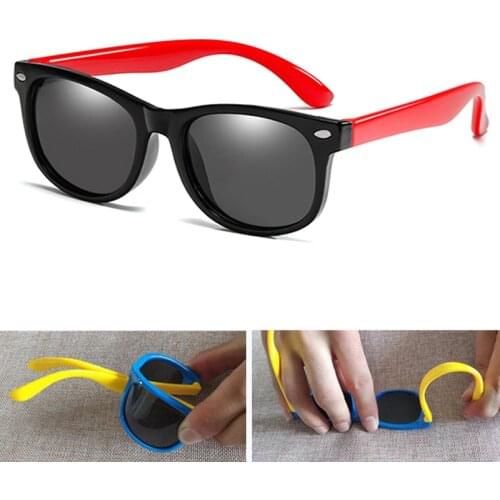 2019 Childrens Sunglasses Polarized Mirror Glassses Flexible Silicone Kids Sun Glasses For Boys Girl UV400 Goggles Eyewear