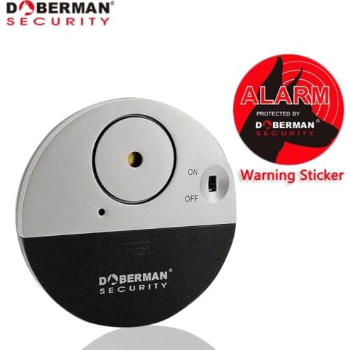 Doberman Security Sensor Detector Door Window Vibration Alarm for Warning Burglars Intruder Home Security Alarm alarma