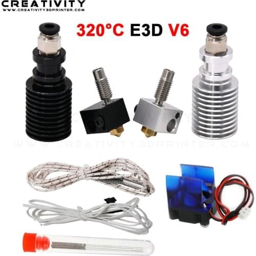 Creativity E3D V6 Hotend Kit High temperature version 300 degrees Celsius J-head 3D Printer Parts 0.4/1.75MM Remote extruder