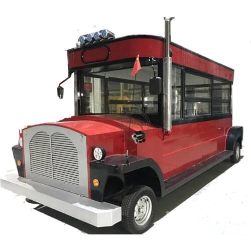 Electric Vehicle Mobile Food Truck Catering Trailer 4 Wheels Europe Hot Dog Ice Cream Coffee Kiosk Car Snack Food Cart For Sale