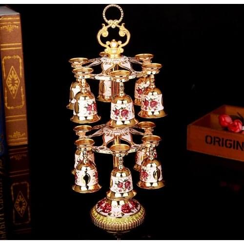 European-Style Fashion One-Layer Wine Glass Holder Set Villa KTV Bar Home Cup Holder Decoration Film Wedding Props