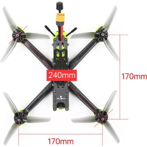 IFlight Nazgul5 227mm 5inch 4S/ 6S FPV Racing Drone BNF with XL5 V4 Frame/XING-E 2207 motor/Caddx Ratel Camera for FPV Racer Set