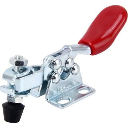 Horizontal Type Toggle Clamp GH-201-A Red Plastic Covered Handle 27Kg Holding Capacity Toggle Clamping Hand Tool 2