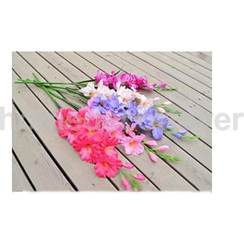 1pcs Artificial Simulation Gladiolus Flower Stem Wedding Home Decor 8 Colors