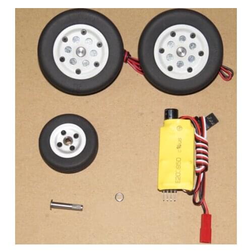 JP Hobby Brake wheel system 4mm axle shaft 50mm 55mm 60mm 65mm for RC plane DIY Freeshipping