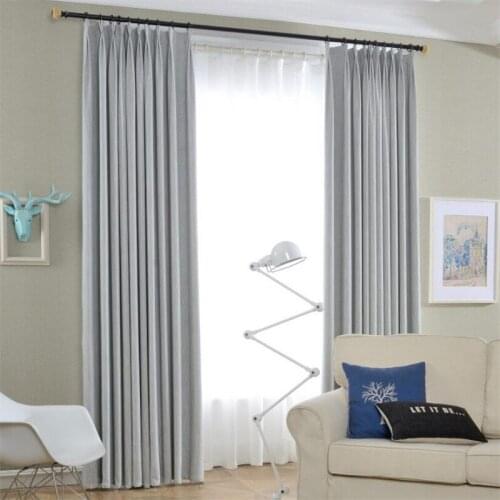 Quality Embroidered Linen Blind Curtain Window Screen For Living Room Nordic Grey Leaves Kitchen Tulle Curtains