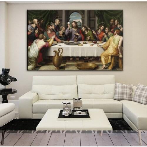 Last Supper Canvas Paintings Reproductions Classical Wall Art Canvas Posters Christian Decorative Pictures Home Decor Cuadros
