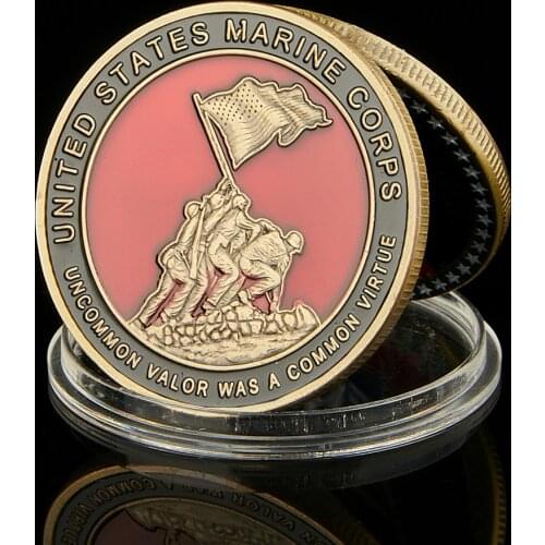 U.S. Marine Corps Uncommon Valor Was A Common Virtue USA Army Core Value Challenge Coin Collection